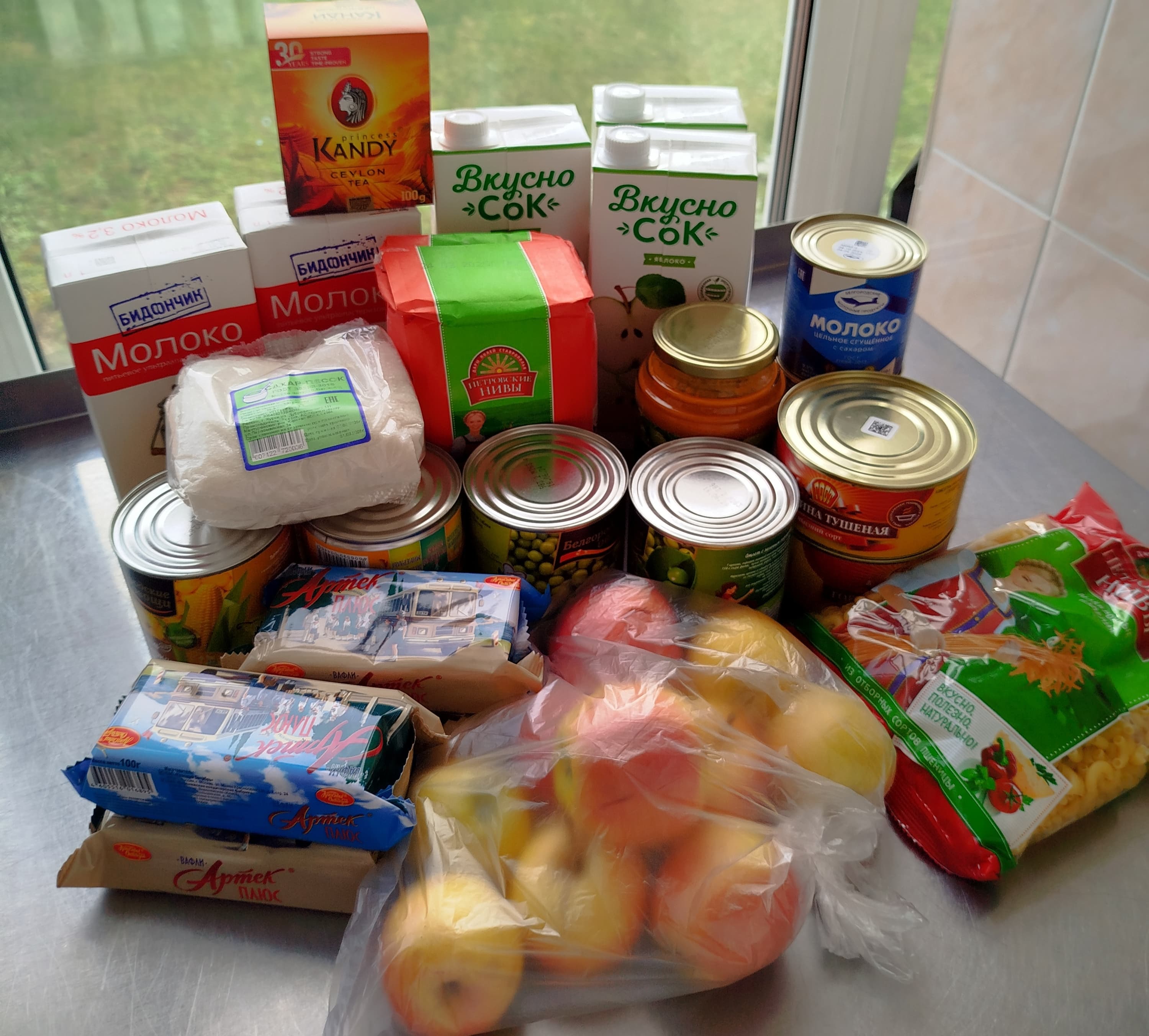 Примерный продуктовый набор за март